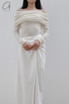 SWAYING/KNIT Water Soluble Wool Lapel SW22AW1T14 White PS50